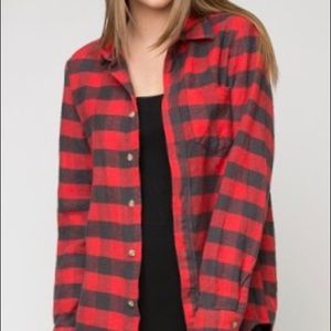Brandy Melville red and black flannel